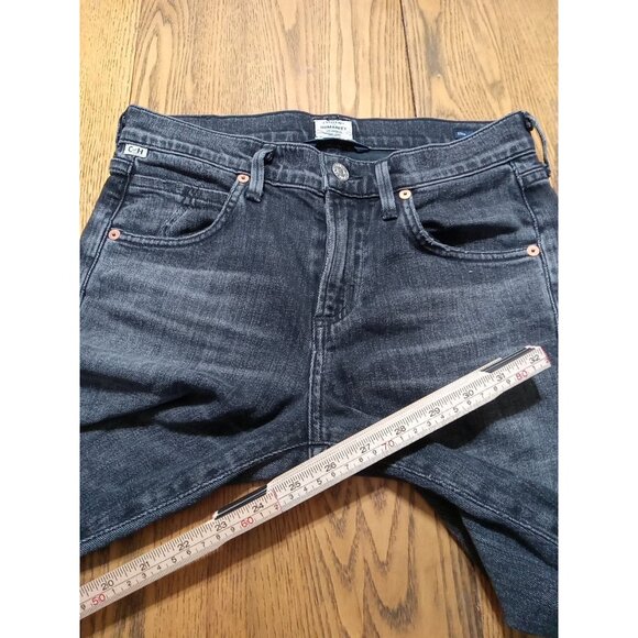 CITIZEN OF HUMANITY Jeans Womens 25 BLACK ELSA MID RISE SLIM FIT CROP Preowned - Picture 4 of 14
